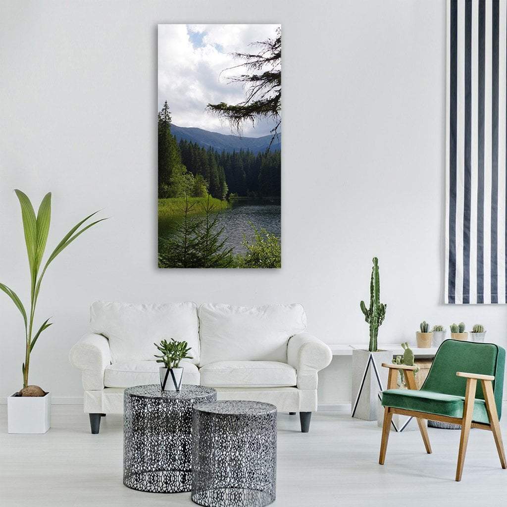 Lake In Slovakia Vertical Canvas Wall Art-3 Vertical-Gallery Wrap-12" x 25"-Tiaracle