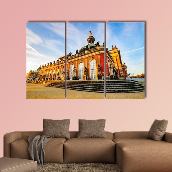 Sanssouci Palace In Potsdam Canvas Wall Art-3 Horizontal-Gallery Wrap-25" x 16"-Tiaracle