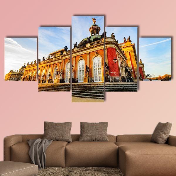 Sanssouci Palace In Potsdam Canvas Wall Art-5 Star-Gallery Wrap-62" x 32"-Tiaracle