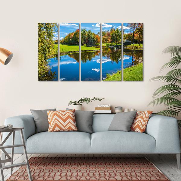 Clear Water Lake Canada Canvas Wall Art-5 Horizontal-Gallery Wrap-22" x 12"-Tiaracle