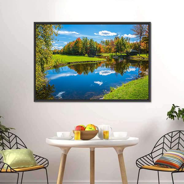 Clear Water Lake Canada Canvas Wall Art-3 Horizontal-Gallery Wrap-25" x 16"-Tiaracle