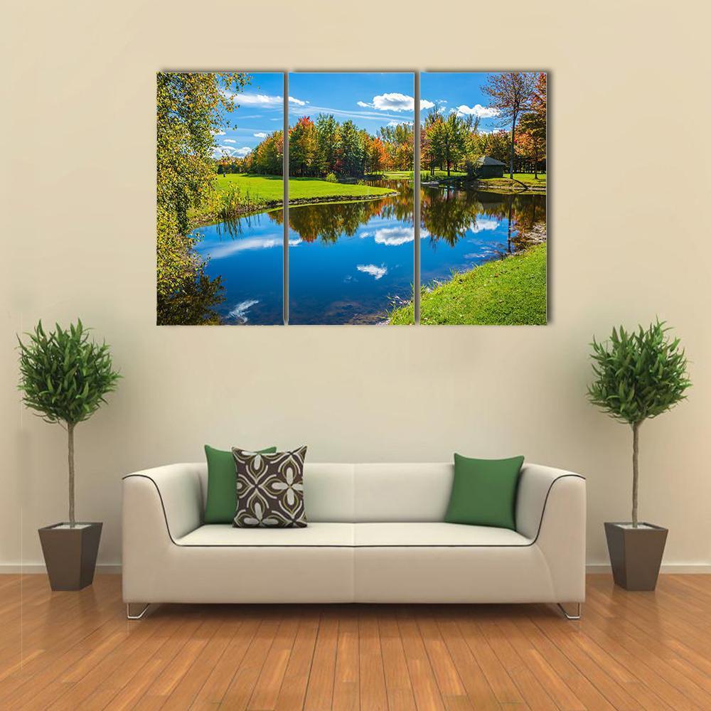 Clear Water Lake Canada Canvas Wall Art-4 Pop-Gallery Wrap-50" x 32"-Tiaracle