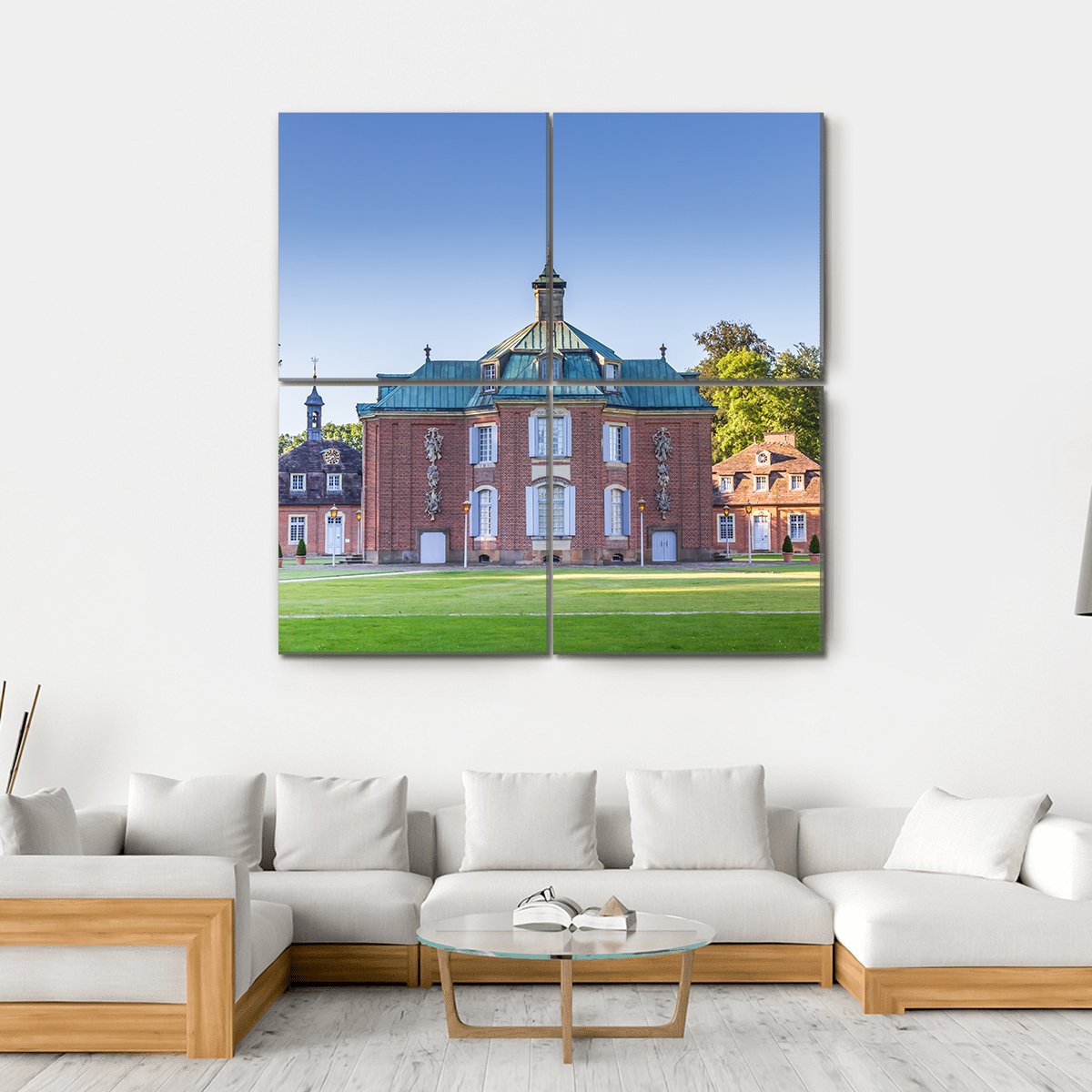 Clemenswerth Palace Sogel Canvas Wall Art-4 Square-Gallery Wrap-17" x 17"-Tiaracle