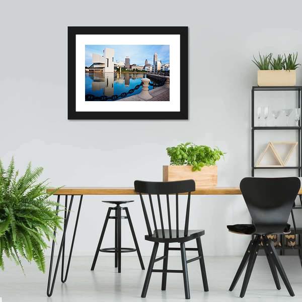 Cleveland City Ohio Canvas Wall Art-3 Horizontal-Gallery Wrap-25" x 16"-Tiaracle