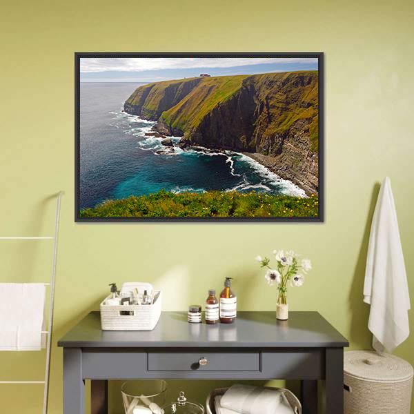 Cliff At Cape St Mary Canvas Wall Art-3 Horizontal-Gallery Wrap-25" x 16"-Tiaracle
