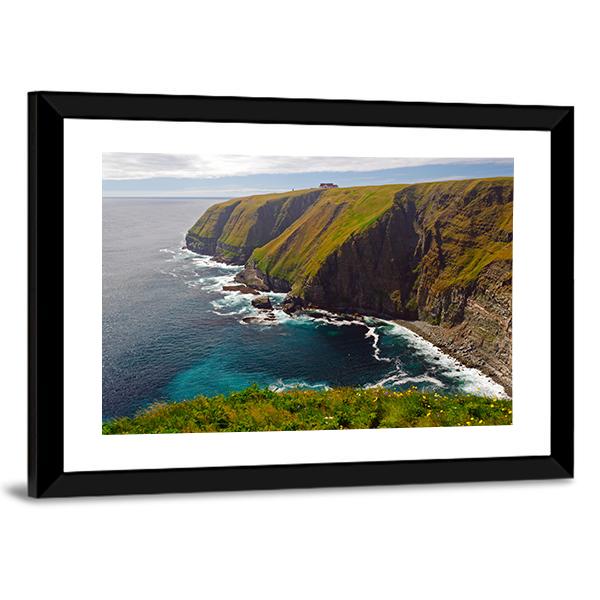 Cliff At Cape St Mary Canvas Wall Art-3 Horizontal-Gallery Wrap-25" x 16"-Tiaracle