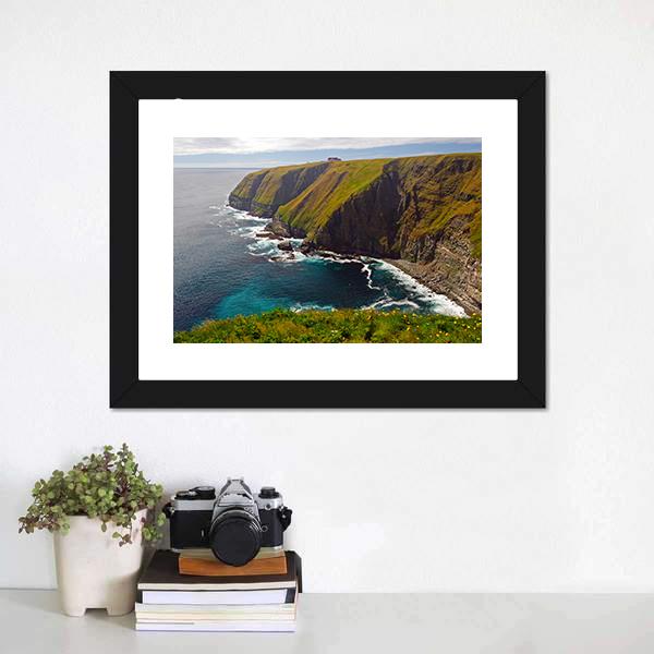 Cliff At Cape St Mary Canvas Wall Art-3 Horizontal-Gallery Wrap-25" x 16"-Tiaracle