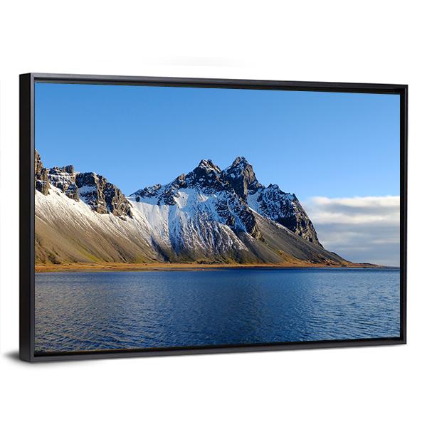 Cliff Beside Lake Canvas Wall Art-3 Horizontal-Gallery Wrap-25" x 16"-Tiaracle