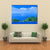 Cliff In Azure Sea Bay Canvas Wall Art-1 Piece-Gallery Wrap-48" x 32"-Tiaracle