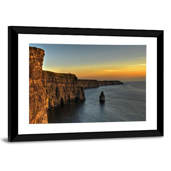 Cliff Of Moher Ireland Canvas Wall Art-3 Horizontal-Gallery Wrap-25" x 16"-Tiaracle