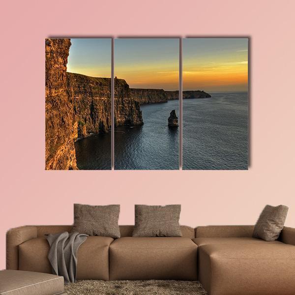Cliff Of Moher Ireland Canvas Wall Art-3 Horizontal-Gallery Wrap-37&quot; x 24&quot;-Tiaracle