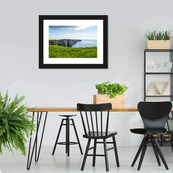 Cliff Of Moher Ireland Panoramic Canvas Wall Art-1 Piece-36" x 12"-Tiaracle