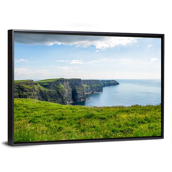 Cliff Of Moher Ireland Panoramic Canvas Wall Art-1 Piece-36" x 12"-Tiaracle