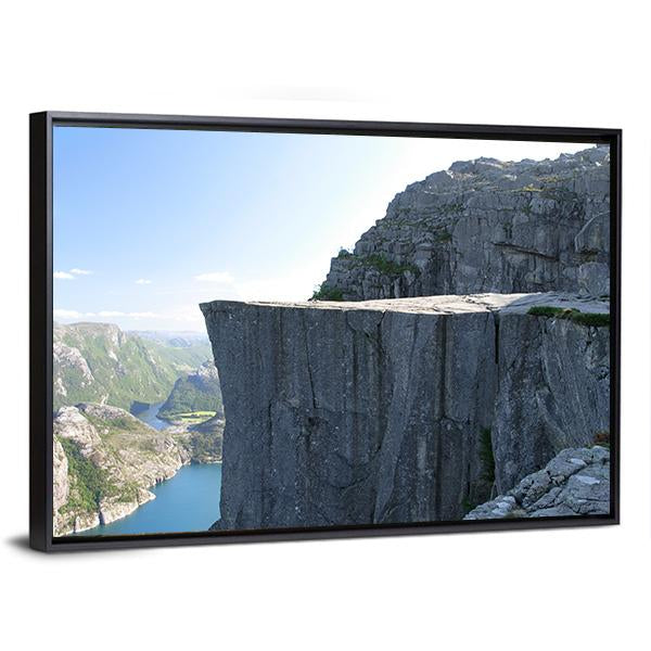 Cliff Of The Norwegian Mountains Canvas Wall Art-3 Horizontal-Gallery Wrap-25" x 16"-Tiaracle