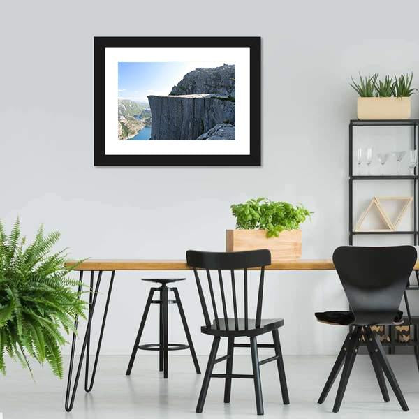 Cliff Of The Norwegian Mountains Canvas Wall Art-3 Horizontal-Gallery Wrap-25" x 16"-Tiaracle