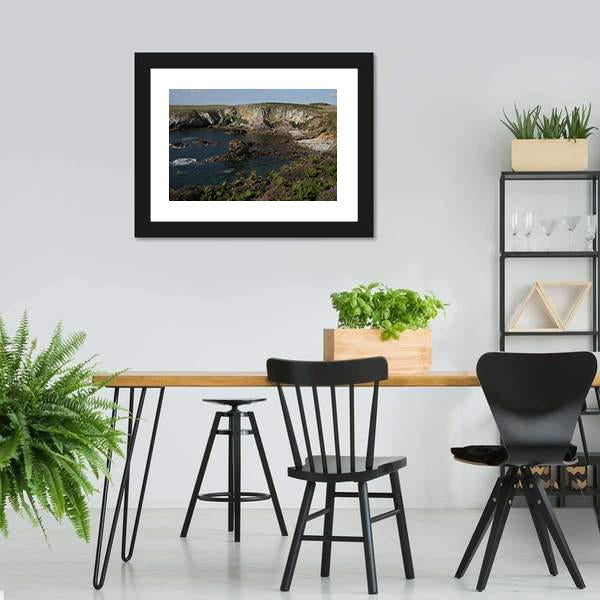 Cliff Top Plants Canvas Wall Art-5 Horizontal-Gallery Wrap-22" x 12"-Tiaracle