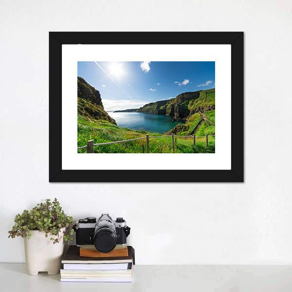 Cliffs In Ireland Canvas Wall Art-1 Piece-Framed Print-20" x 16"-Tiaracle