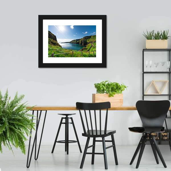 Cliffs In Ireland Canvas Wall Art-3 Horizontal-Gallery Wrap-25" x 16"-Tiaracle