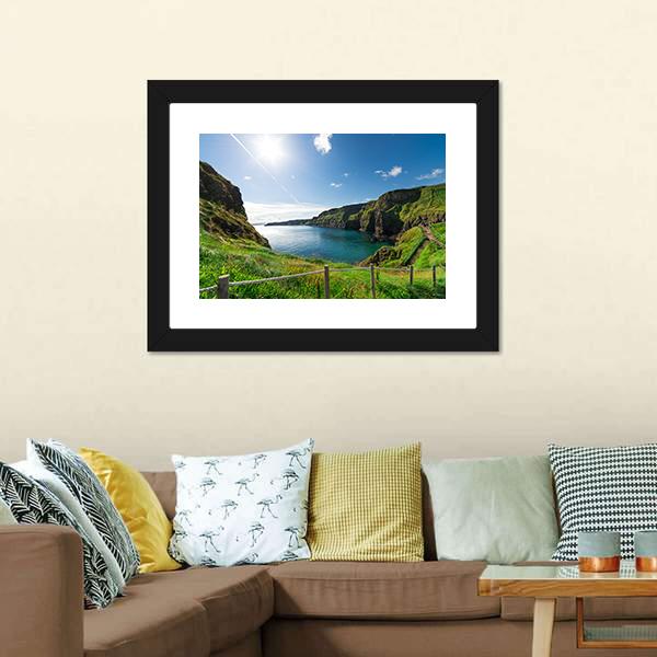 Cliffs In Ireland Canvas Wall Art-3 Horizontal-Gallery Wrap-25" x 16"-Tiaracle
