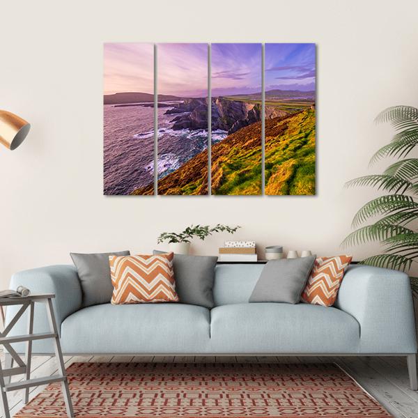 Cliffs Of Kerry Canvas Wall Art-4 Horizontal-Gallery Wrap-34" x 24"-Tiaracle