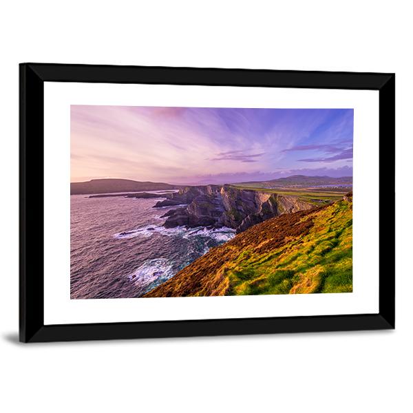 Cliffs Of Kerry Canvas Wall Art-5 Horizontal-Gallery Wrap-22" x 12"-Tiaracle
