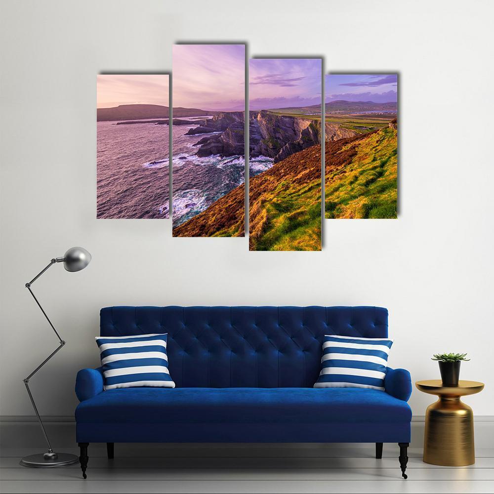 Cliffs Of Kerry Canvas Wall Art-4 Pop-Gallery Wrap-50" x 32"-Tiaracle