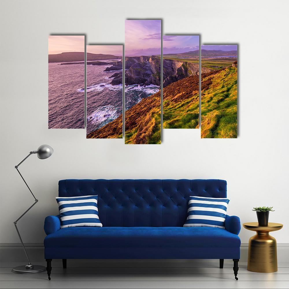 Cliffs Of Kerry Canvas Wall Art-5 Pop-Gallery Wrap-47" x 32"-Tiaracle
