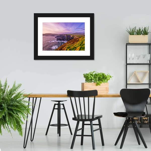 Cliffs Of Kerry Canvas Wall Art-3 Horizontal-Gallery Wrap-25" x 16"-Tiaracle
