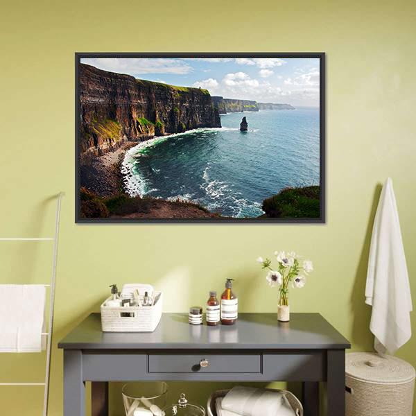 Cliffs Of Moher Canvas Wall Art-5 Horizontal-Gallery Wrap-22" x 12"-Tiaracle