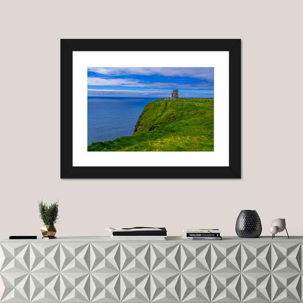 Cliffs Of Moher In Summer Canvas Wall Art-1 Piece-Framed Print-20" x 16"-Tiaracle