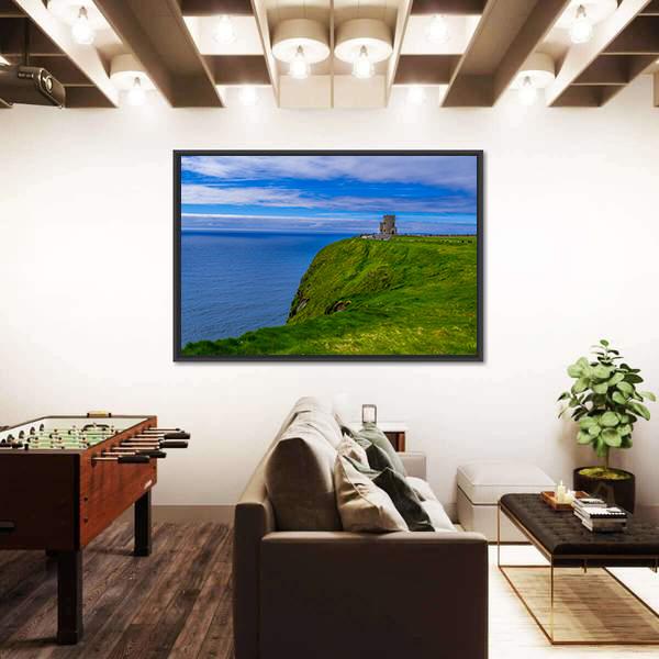 Cliffs Of Moher In Summer Canvas Wall Art-3 Horizontal-Gallery Wrap-25" x 16"-Tiaracle