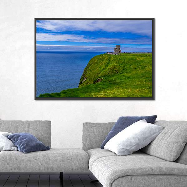 Cliffs Of Moher In Summer Canvas Wall Art-3 Horizontal-Gallery Wrap-25" x 16"-Tiaracle