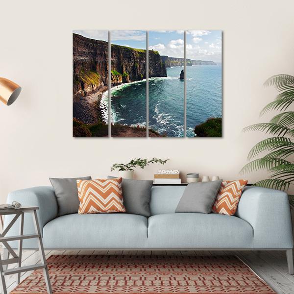Cliffs Of Moher Canvas Wall Art-4 Horizontal-Gallery Wrap-34" x 24"-Tiaracle
