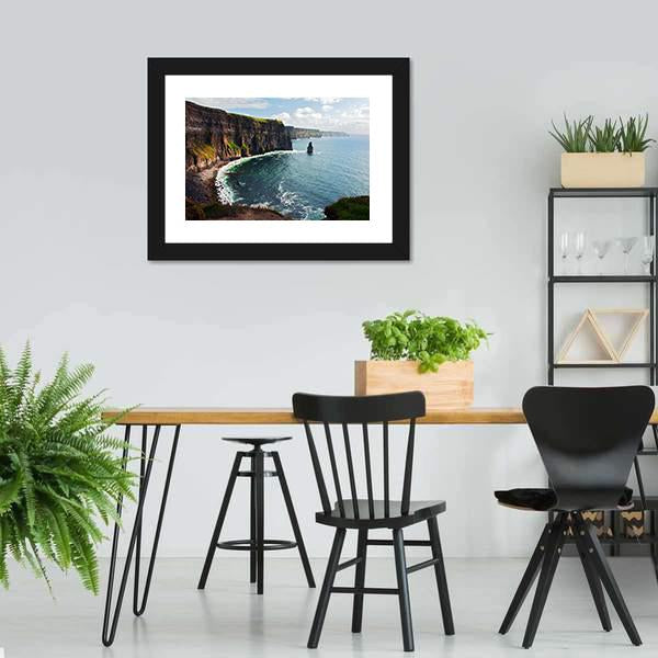 Cliffs Of Moher Canvas Wall Art-3 Horizontal-Gallery Wrap-25" x 16"-Tiaracle