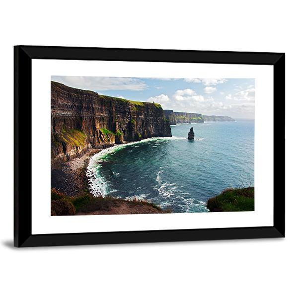 Cliffs Of Moher Panoramic Canvas Wall Art-1 Piece-36" x 12"-Tiaracle