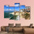 Clifftop Buildings At Raouche Canvas Wall Art-5 Pop-Gallery Wrap-47" x 32"-Tiaracle