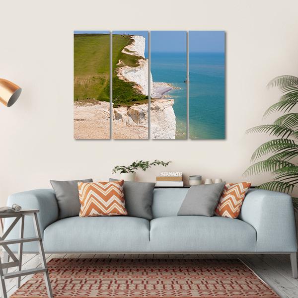 Clifftop In England Canvas Wall Art-4 Horizontal-Gallery Wrap-34" x 24"-Tiaracle