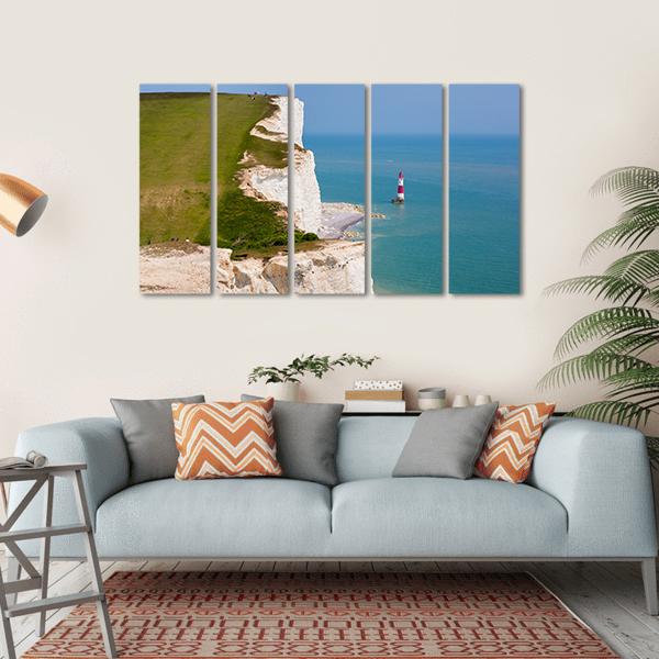 Clifftop In England Canvas Wall Art-5 Horizontal-Gallery Wrap-22" x 12"-Tiaracle