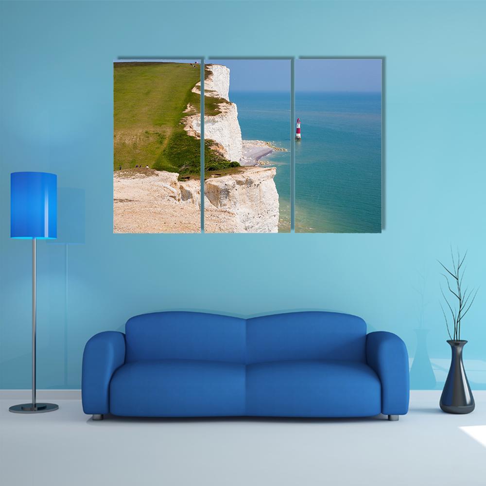 Clifftop In England Canvas Wall Art-3 Horizontal-Gallery Wrap-37" x 24"-Tiaracle