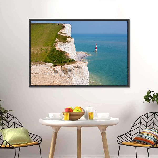 Clifftop In England Canvas Wall Art-3 Horizontal-Gallery Wrap-25" x 16"-Tiaracle