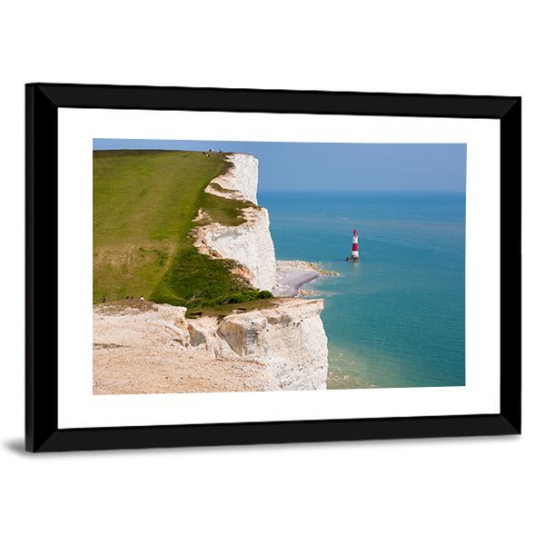 Clifftop In England Canvas Wall Art-3 Horizontal-Gallery Wrap-25" x 16"-Tiaracle