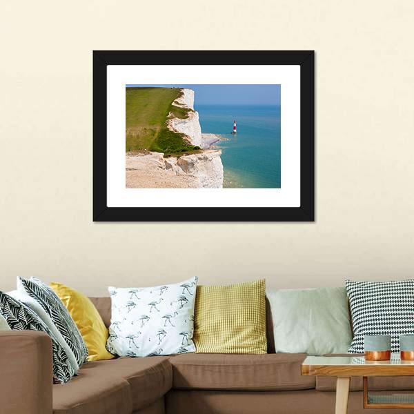 Clifftop In England Canvas Wall Art-3 Horizontal-Gallery Wrap-25" x 16"-Tiaracle