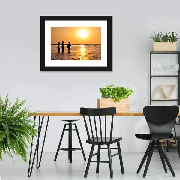 Clifton Beach Karachi Canvas Wall Art-3 Horizontal-Gallery Wrap-25" x 16"-Tiaracle