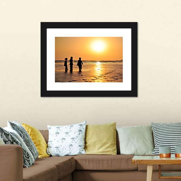 Clifton Beach Karachi Canvas Wall Art-1 Piece-Framed Print-20" x 16"-Tiaracle