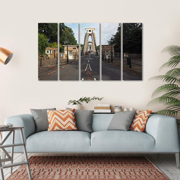 Clifton Suspension Bridge Canvas Wall Art-5 Horizontal-Gallery Wrap-22" x 12"-Tiaracle