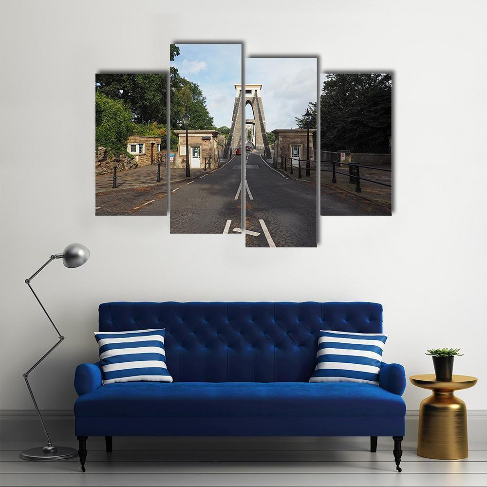 Clifton Suspension Bridge Canvas Wall Art-4 Pop-Gallery Wrap-50" x 32"-Tiaracle