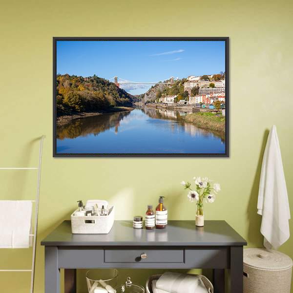 Clifton Suspension Bridge UK Canvas Wall Art-3 Horizontal-Gallery Wrap-25" x 16"-Tiaracle