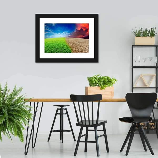 Climate Change Concept Canvas Wall Art-5 Horizontal-Gallery Wrap-22" x 12"-Tiaracle