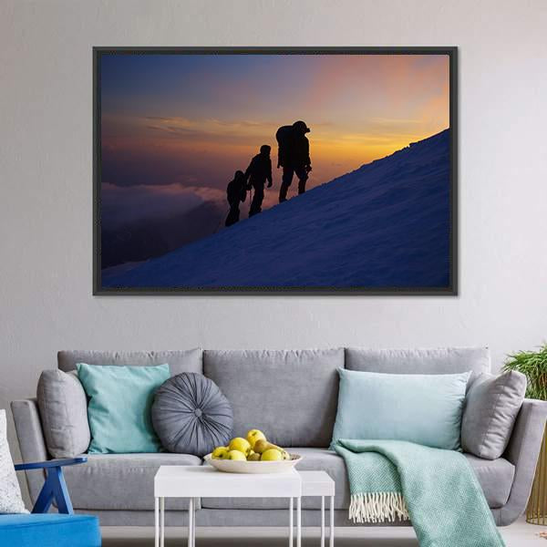 Climbers On The Everest Canvas Wall Art-3 Horizontal-Gallery Wrap-25" x 16"-Tiaracle