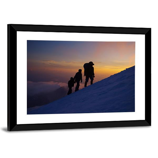 Climbers On The Everest Canvas Wall Art-5 Horizontal-Gallery Wrap-22" x 12"-Tiaracle